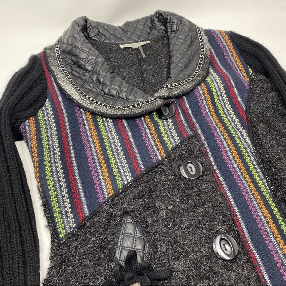 Liquid by Sioni Sweater Art to Wear Medium Embellished Wool Mohair - Picture 8 of 9